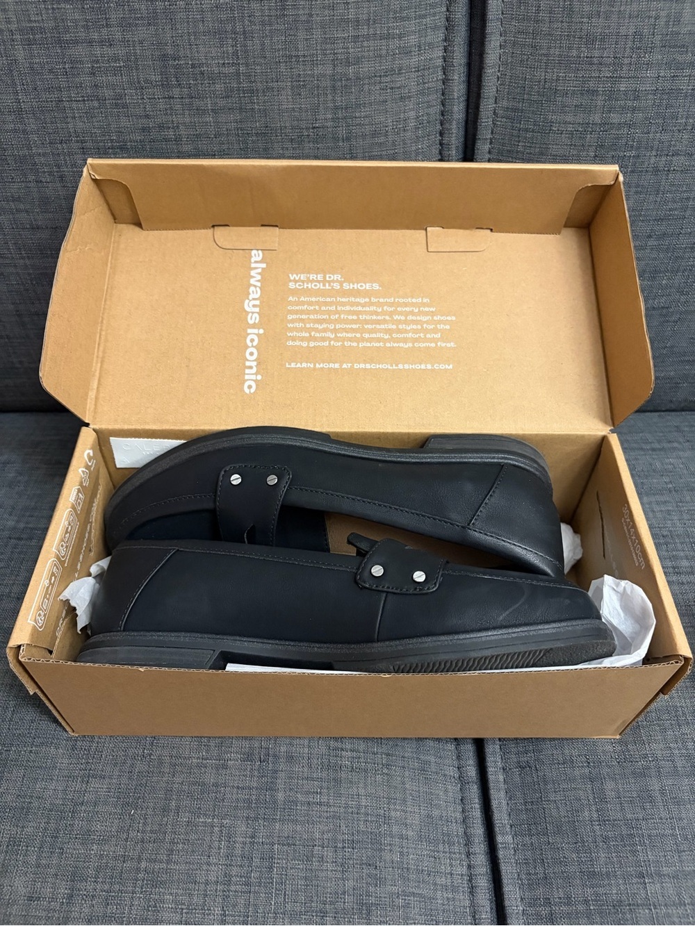 New In Box Dr. Scholl's Women's Hello Loafer Flat Black Classic Shoe Size 8 NIB - Picture 3 of 7